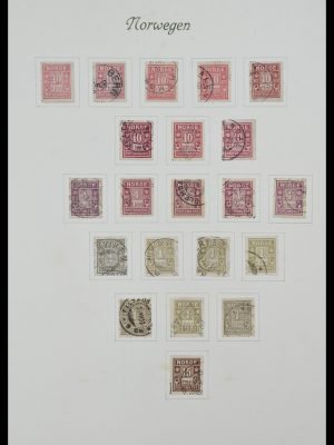 Postzegelverzameling 34154 Noorwegen port 1883-1973.