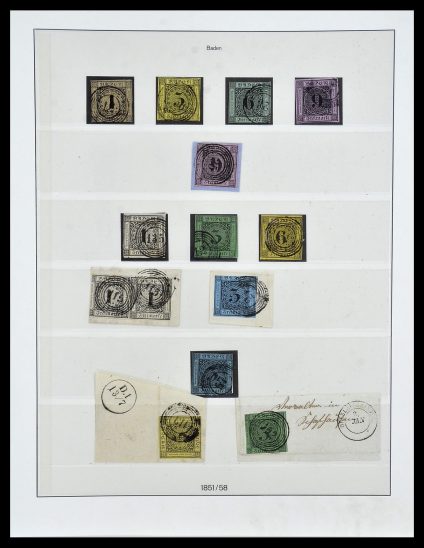 Postzegelverzameling 34158 Oud Duitse Staten 1850-1870.