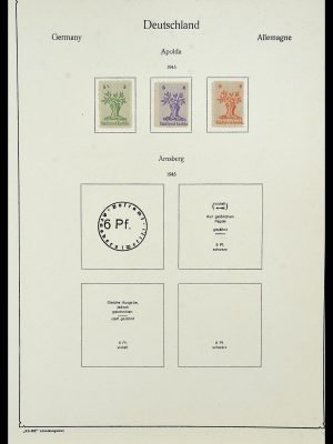 Postzegelverzameling 34162 Duitsland lokaal uitgaven 1945-1946.