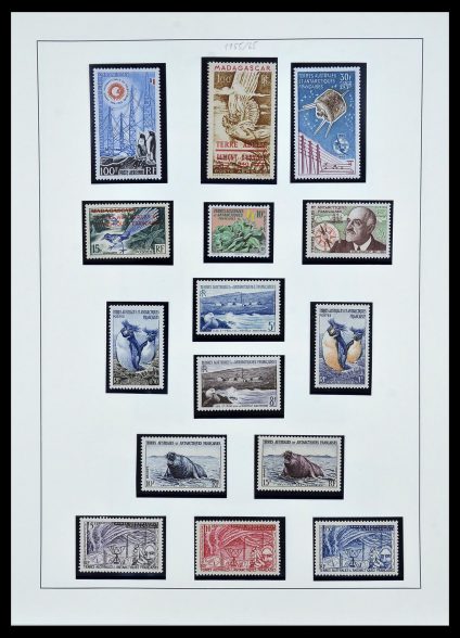 Postzegelverzameling 34163 Frans Antarctica 1955-1984.