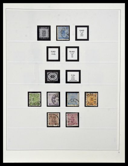 Postzegelverzameling 34184 Zweden 1855-1968.