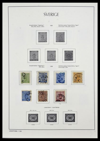Postzegelverzameling 34186 Zweden 1858-1989.