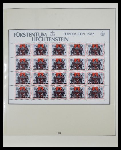 Postzegelverzameling 34187 Liechtenstein kleinbogen 1982-1995.