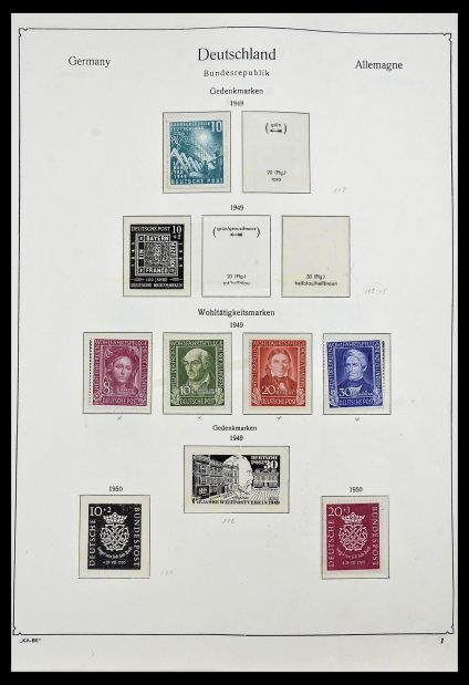 Postzegelverzameling 34192 Bundespost 1949-1975.