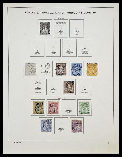 Foto van Postzegelverzameling 34204 Zwitserland 1862-2001.
