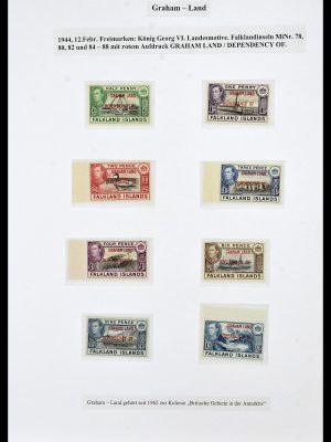 Postzegelverzameling 34222 Falkland Dependencies 1891-1987.
