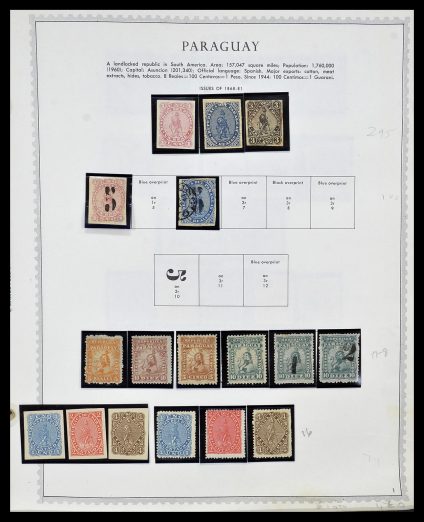 Foto van Postzegelverzameling 34310 Paraguay 1868-1993.