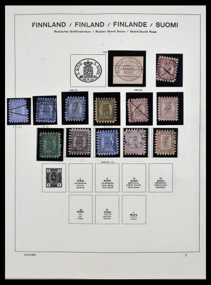 Foto van Postzegelverzameling 34321 Finland 1856-1999.