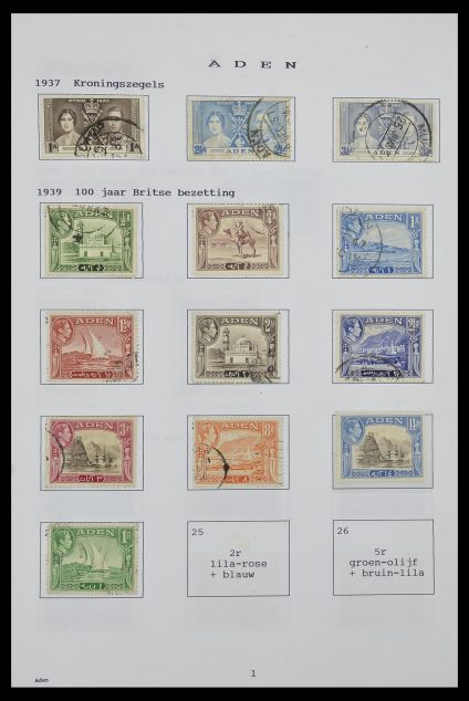 Foto van Postzegelverzameling 34323 Engelse koloniën George VI 1937-1952.