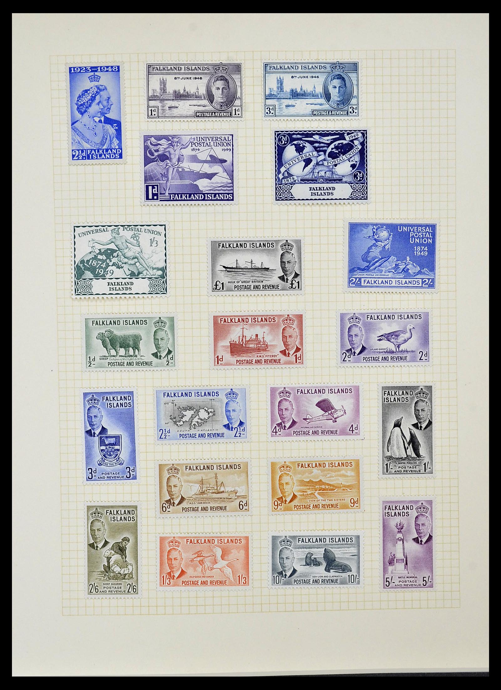 Postzegelverzameling 34331 Engelse koloniën 1937-1995. Foto van Postzegelverzameling 34331 Engelse koloniën 1937-1995.
