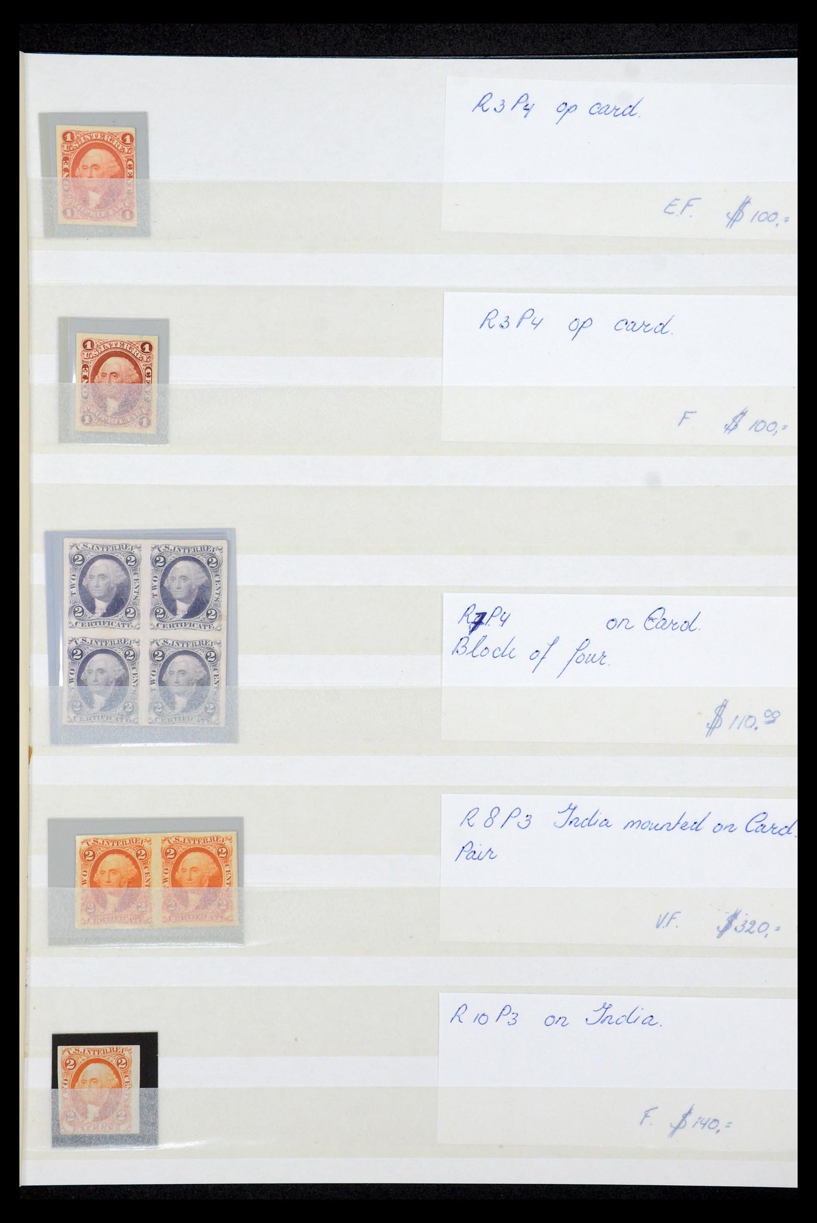 35521 001 35521 USA fiscaal proeven 1862-1872. - Afbeelding 1