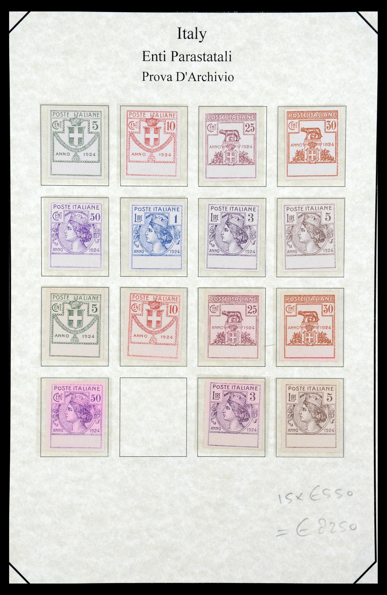 36160 001 36160 Italië Enti Parastatali 1924. - Afbeelding 1