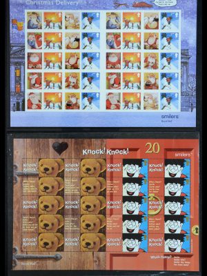 36357 Engeland Post Office label (smiler) sheets 2002-2016.