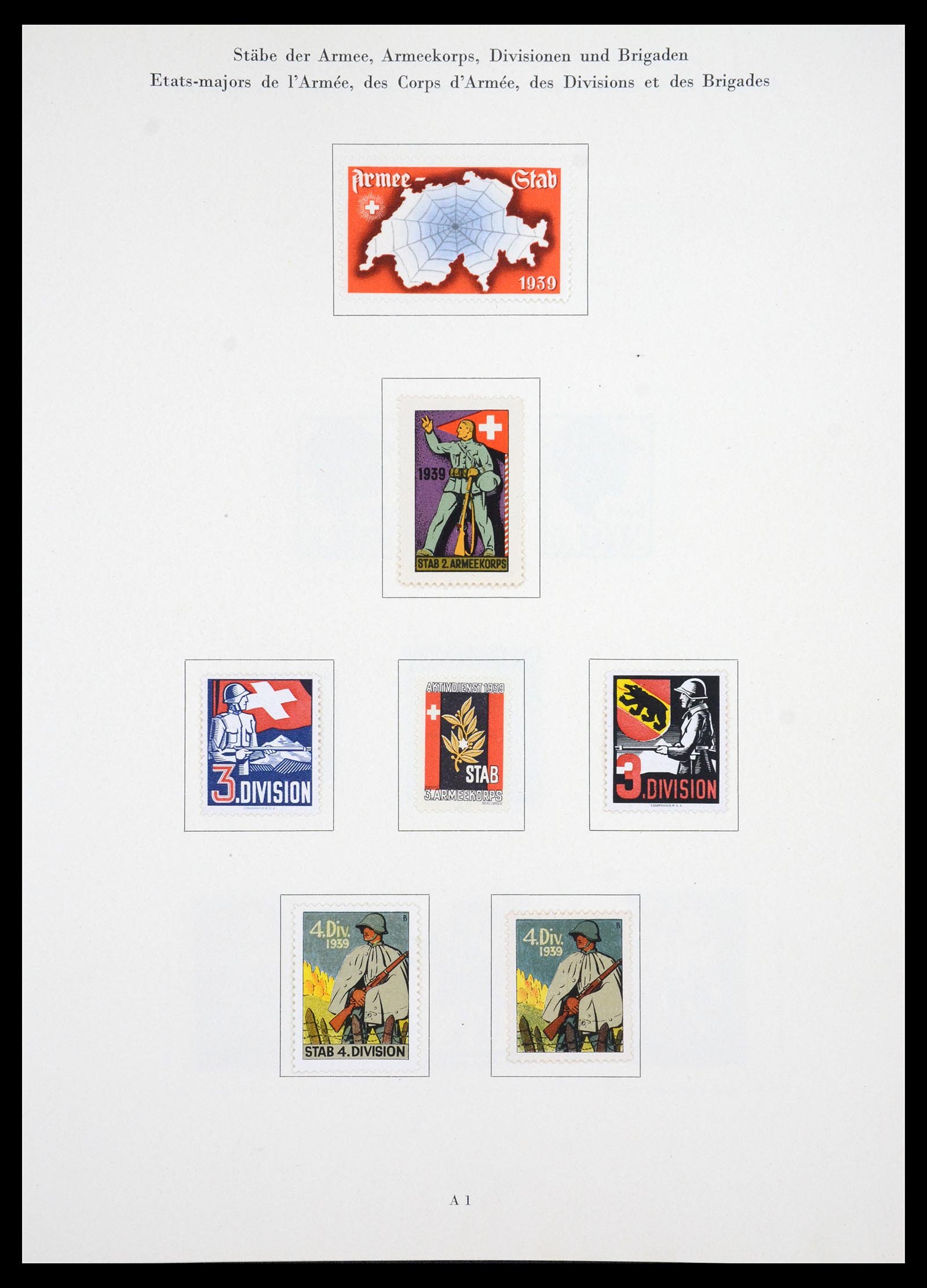 36736 001 36736 Zwitserland soldatenzegels 1939-1945. - Afbeelding 1