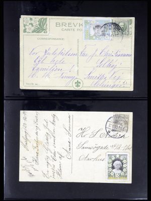 37271 Scandinavië Jul zegels op brief 1907-1990.