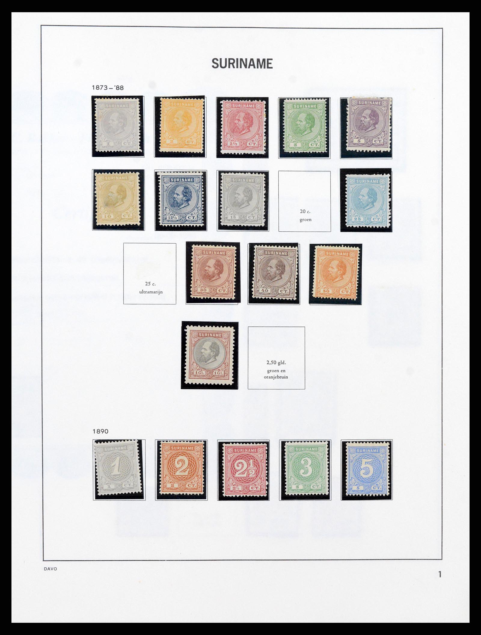 37482 001 37482 Suriname 1873-1975. - Afbeelding 1