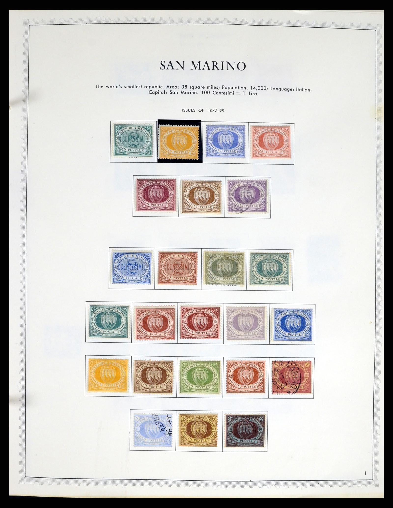 37543 001 37543 San Marino 1877-1999. - Afbeelding 1