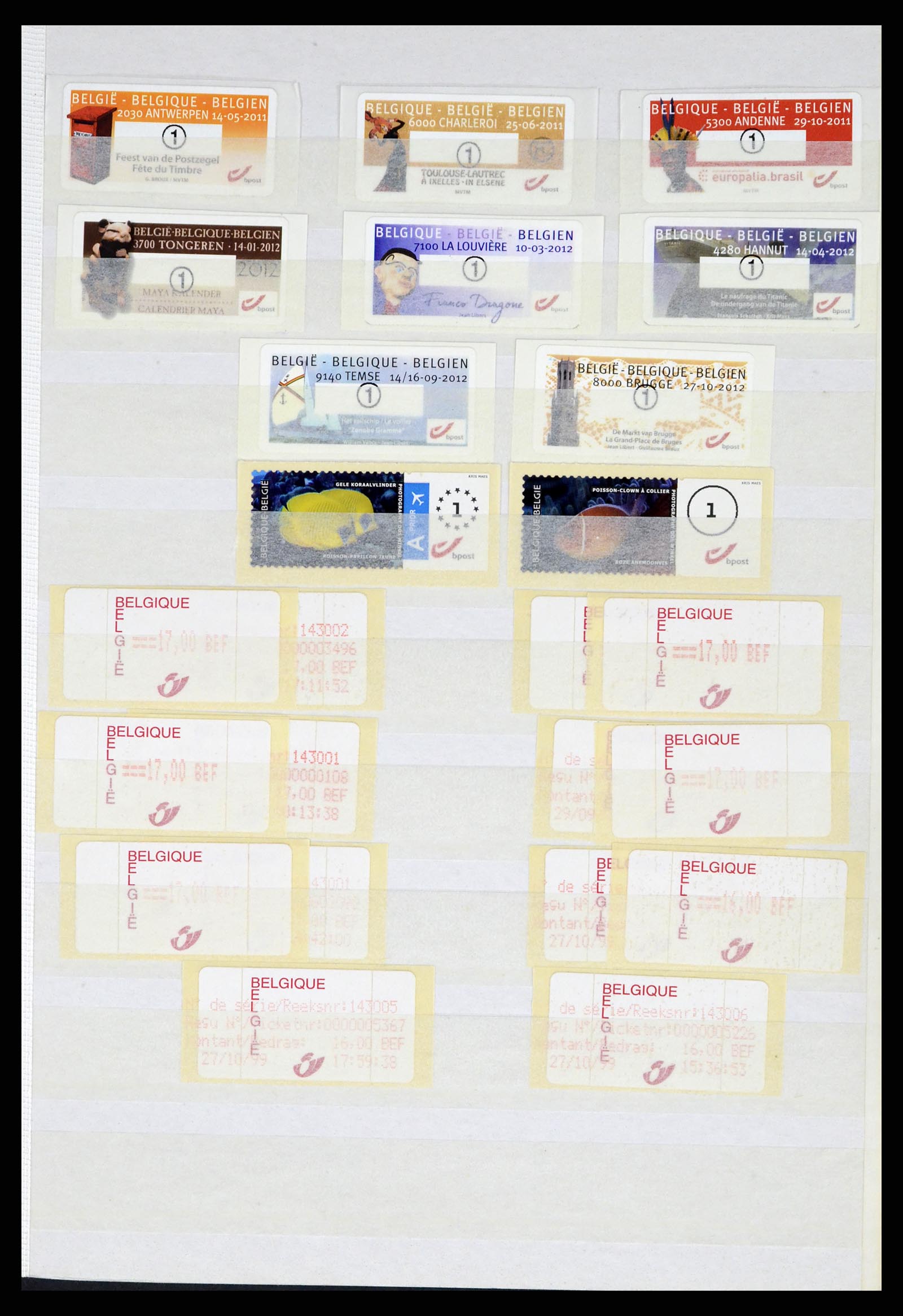 38027 0085 38027 België automaatzegels tot modern. - Afbeelding 1