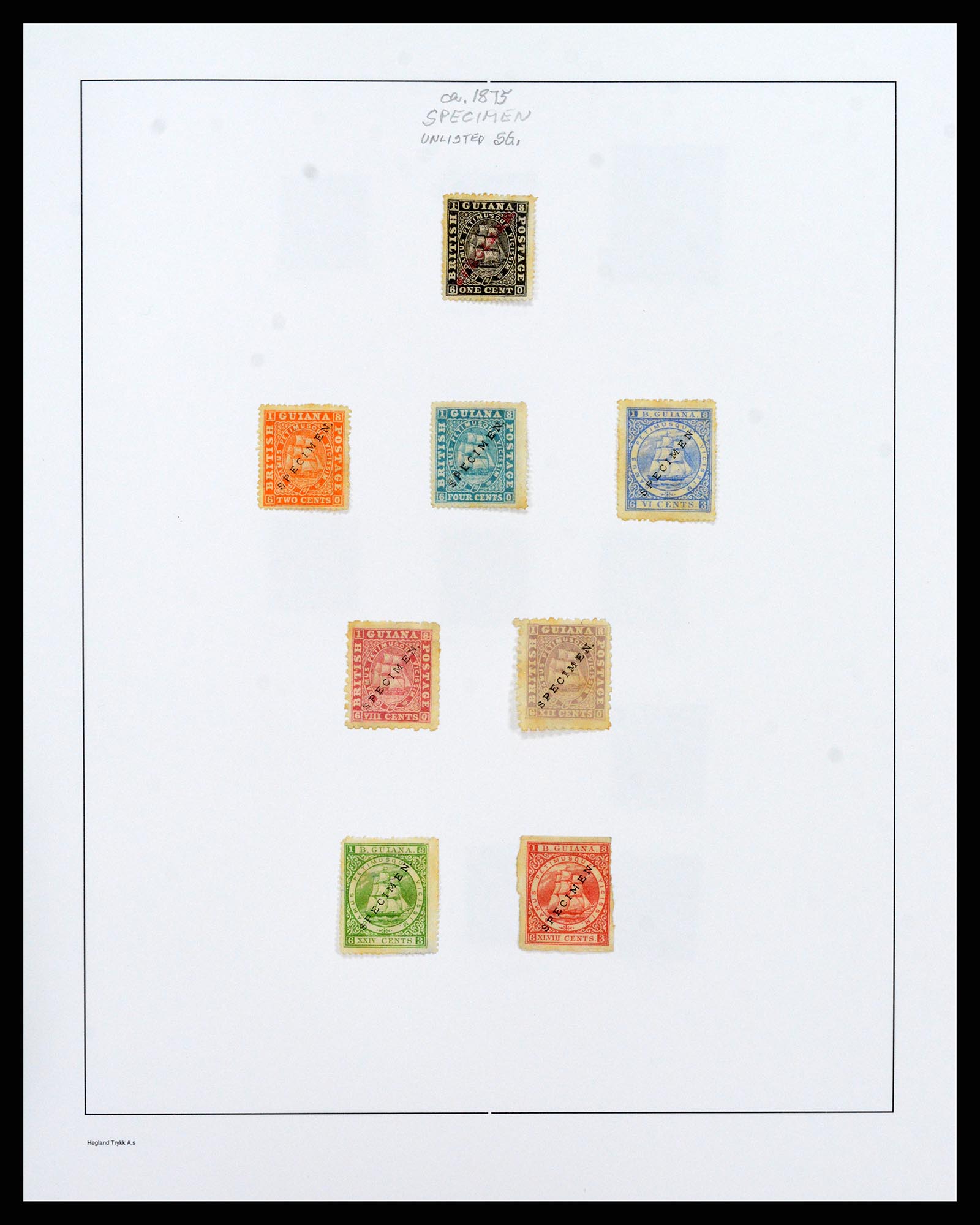 37939 019 37939 Superverzameling Brits Guiana 1852-1966. - Afbeelding 1