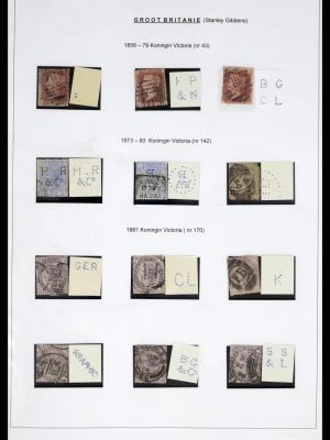 38057 Engeland perfins 1865-1990.