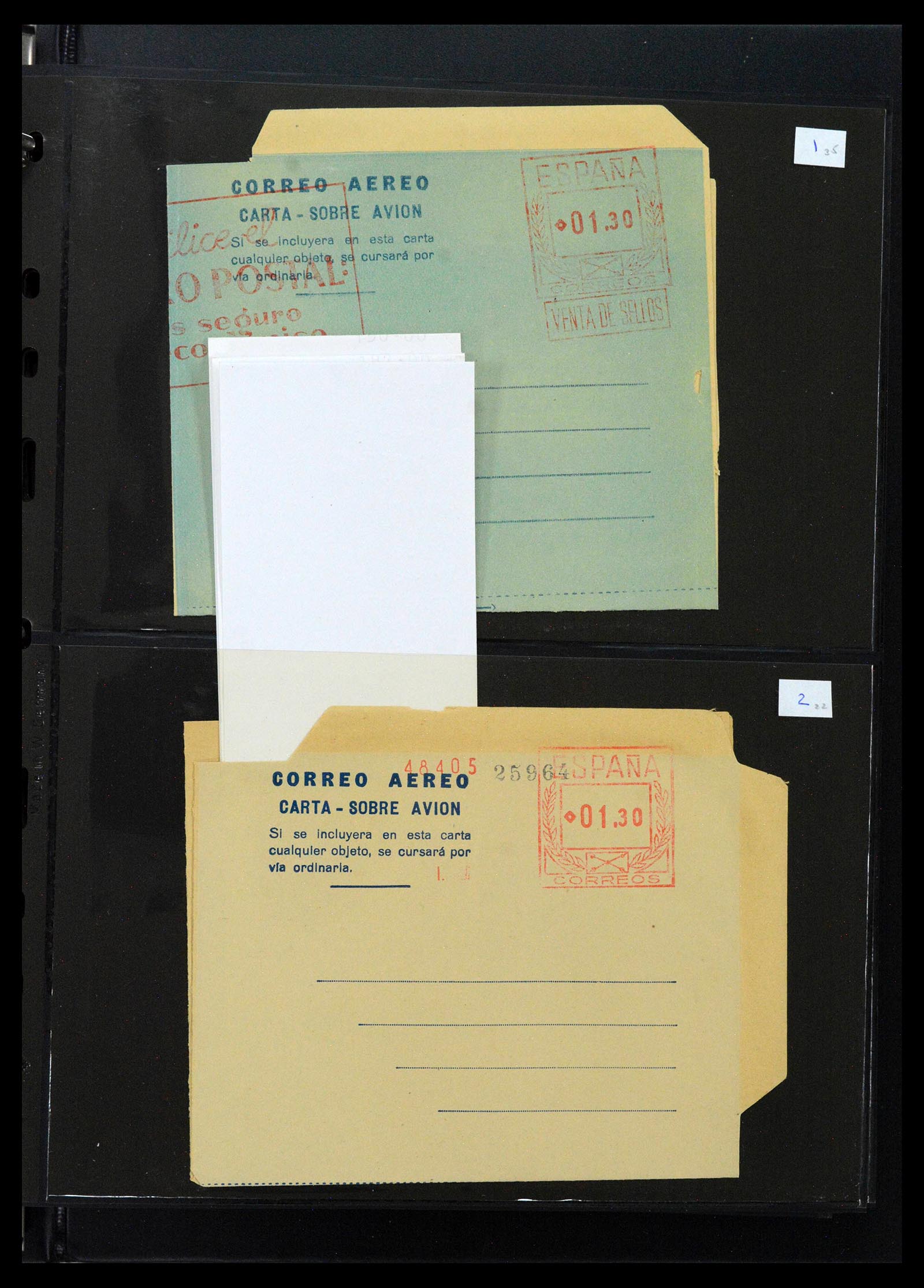38764 0001 38764 Spanje aerogrammen 1940-1986. - Afbeelding 1