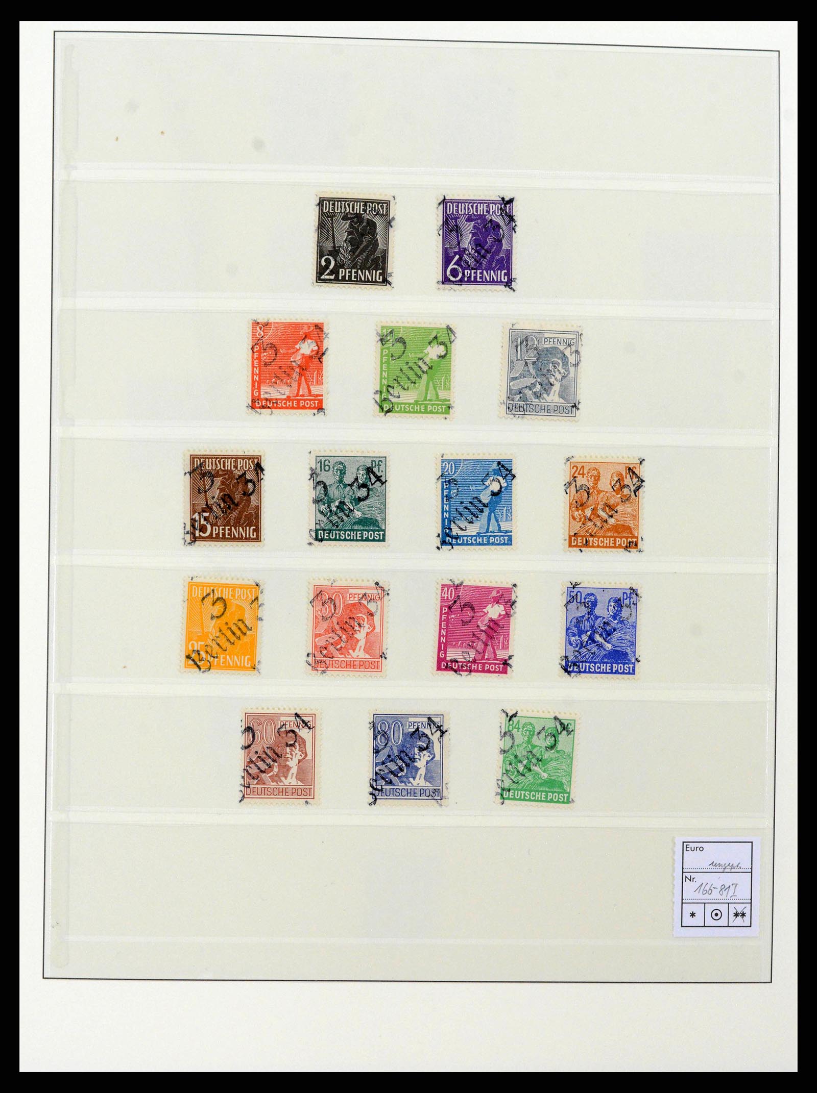 38895 0001 38895 Sovjet Zone Bezirk stempels 1948. - Afbeelding 1