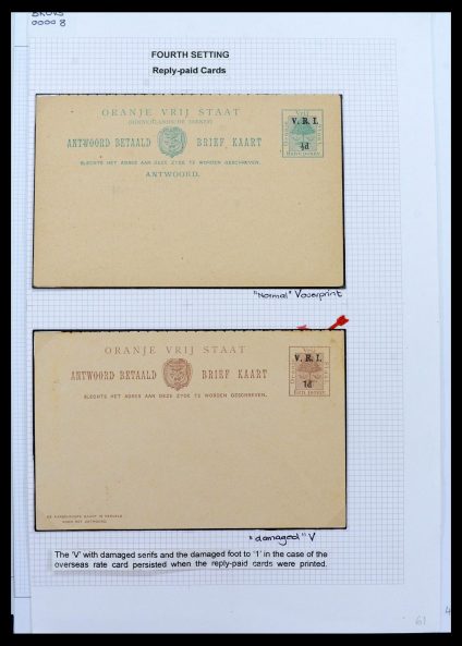 39127 Oranje Vrijstaat postwaardestukken 1885-1913. - Afbeelding 1