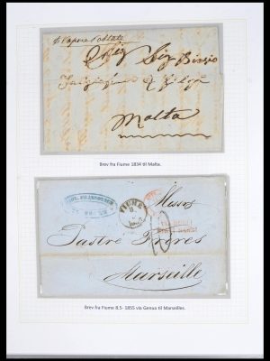 39095 Fiume brieven verzameling 1834(!)-1945.