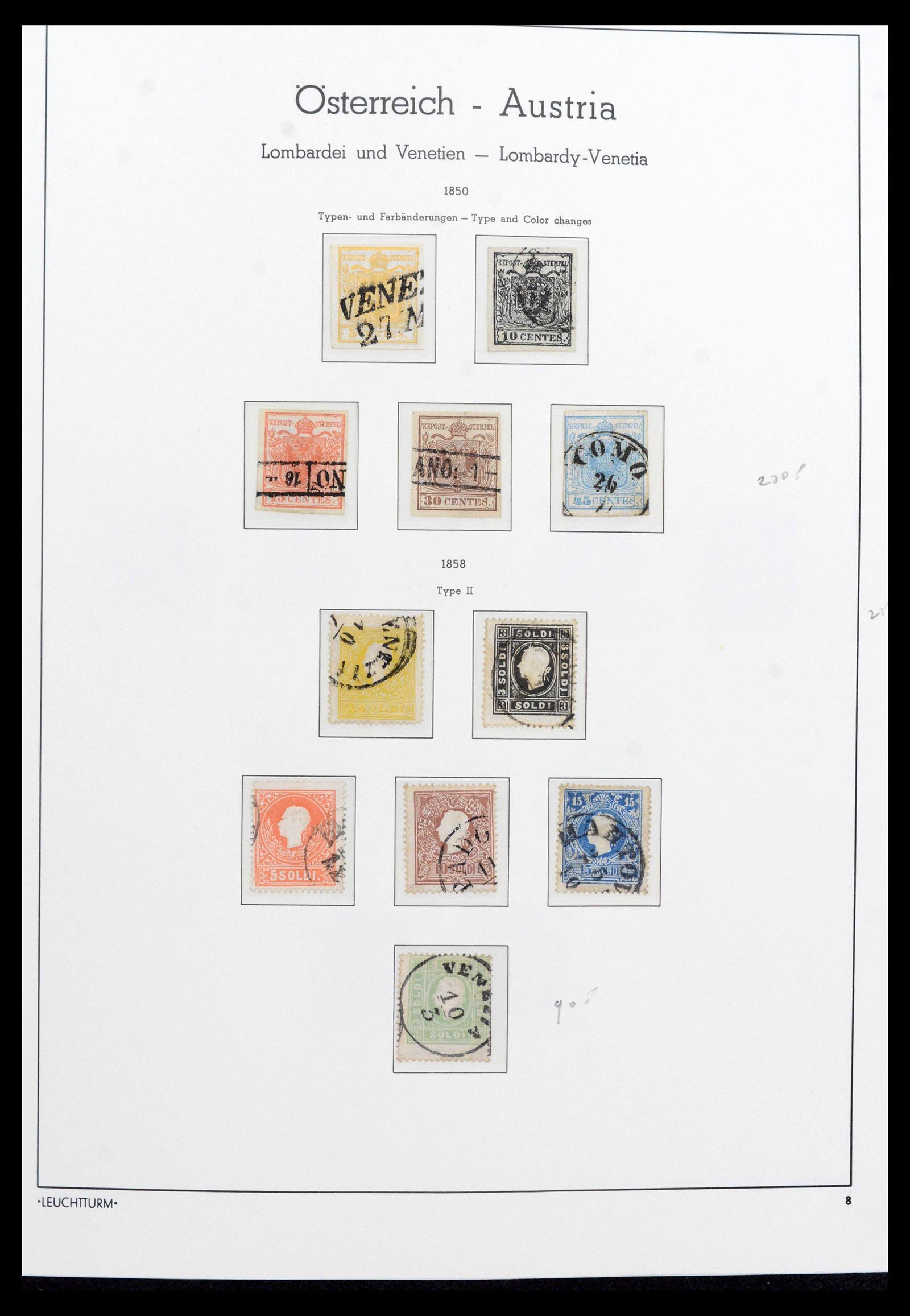 39620 001 39620 Oostenrijkse gebieden en lokaalpost 1850-1922. - Afbeelding 1