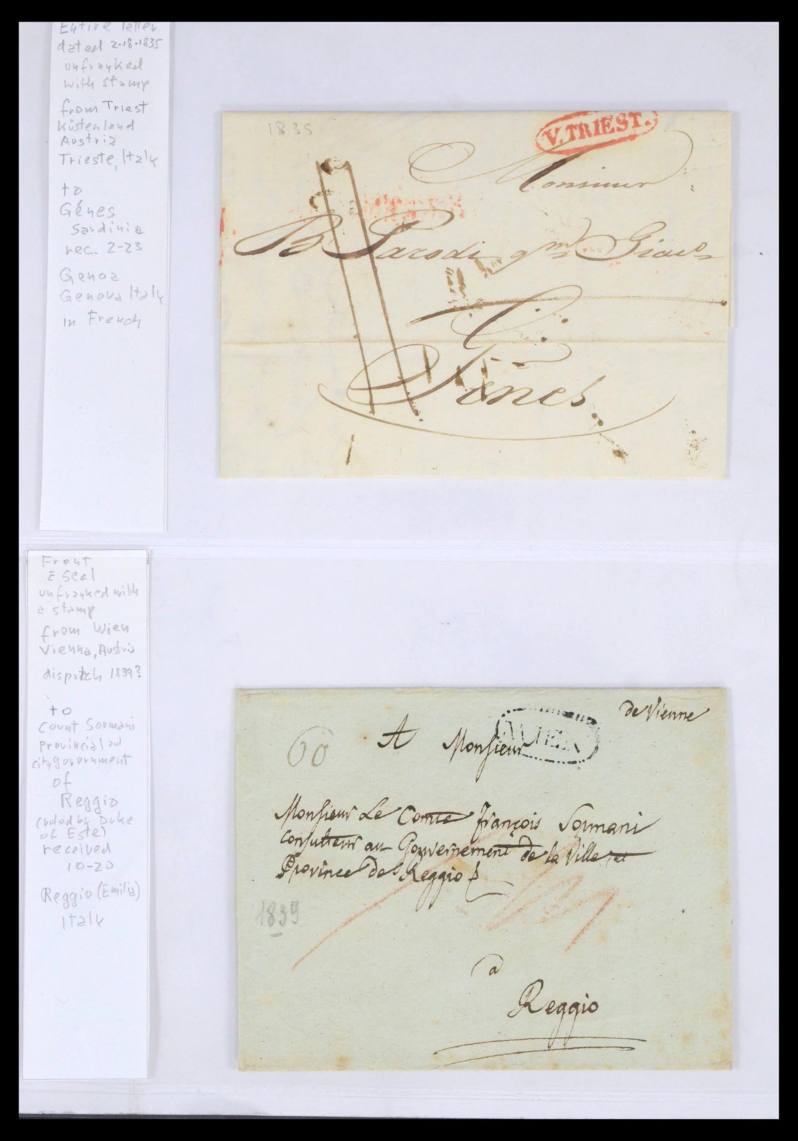39763 0001 39763 Oostenrijk klassieke brieven 1835-1918. - Afbeelding 1