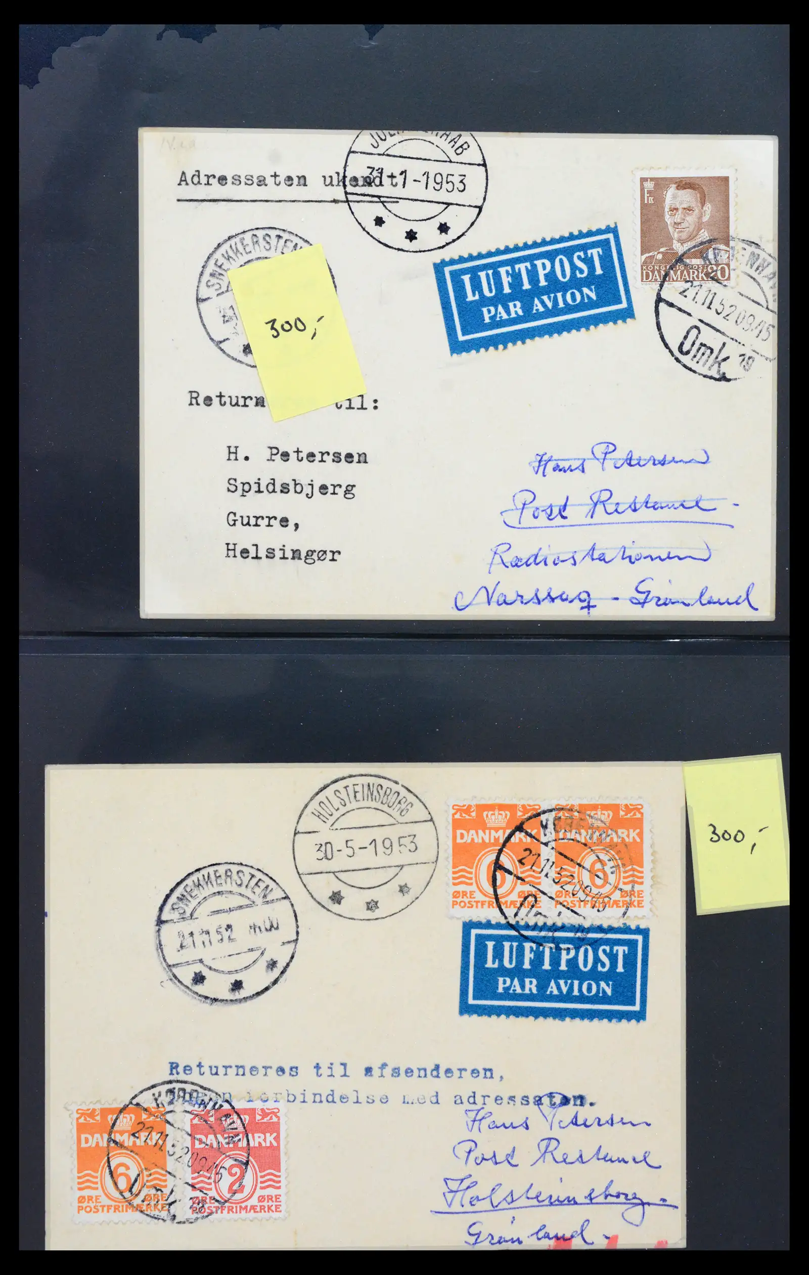 40780 0001 40780 Groenland brieven 1938-1980. - Afbeelding 1