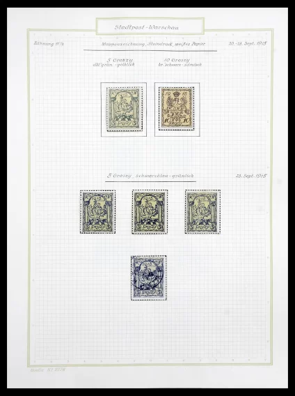 41105 Polen lokaalzegels supercollectie 1915-1918. - Afbeelding 1