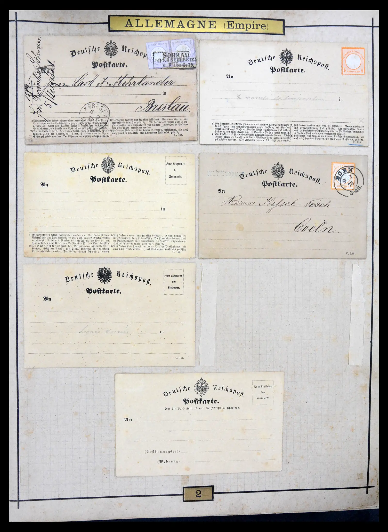 40968 0001 40968 Duitsland postwaardestukken 1846-1919. - Afbeelding 1
