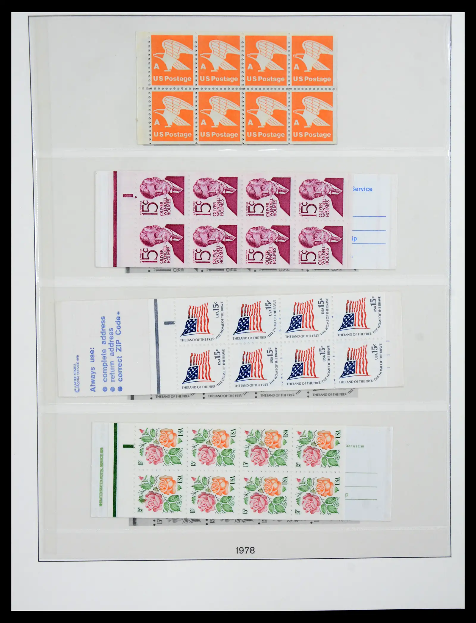 41187 0001 41187 USA postzegelboekjes jaren 70/90. - Afbeelding 1