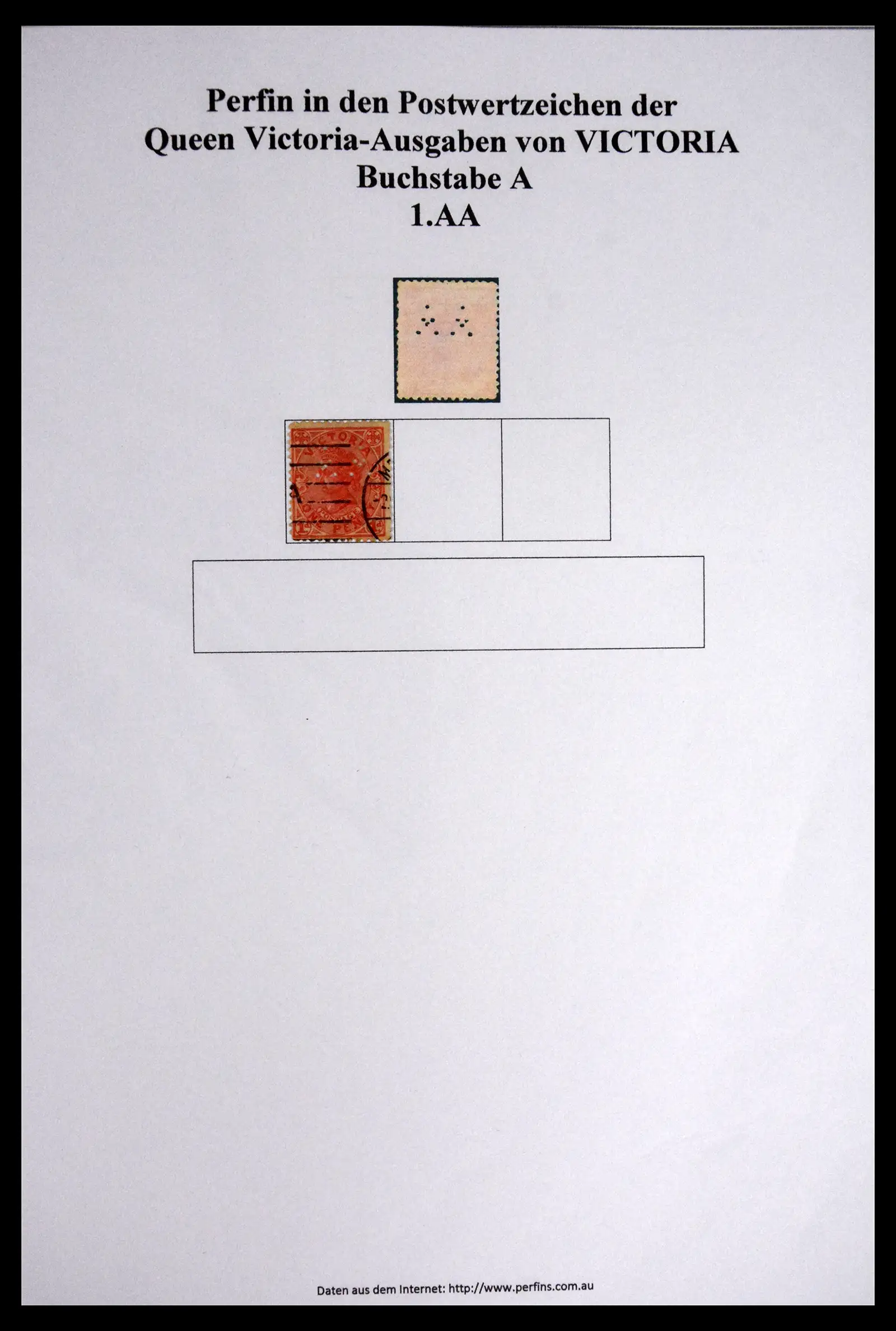 41198 0001 41198 Australische Staten perfin collectie 1880-1910. - Afbeelding 1