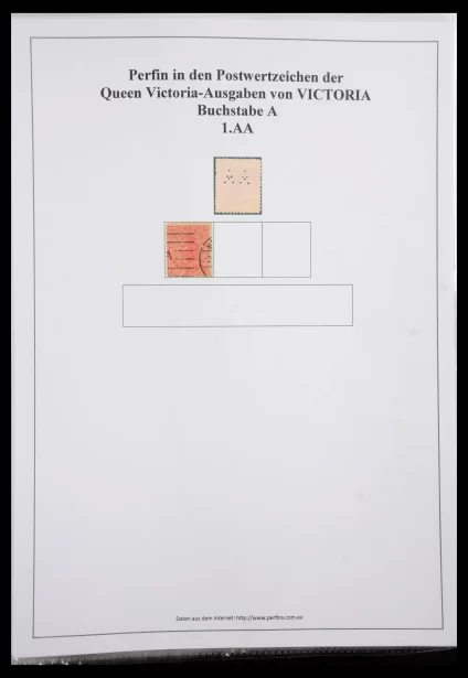 41198 Australische Staten perfin collectie 1880-1910. - Afbeelding 1
