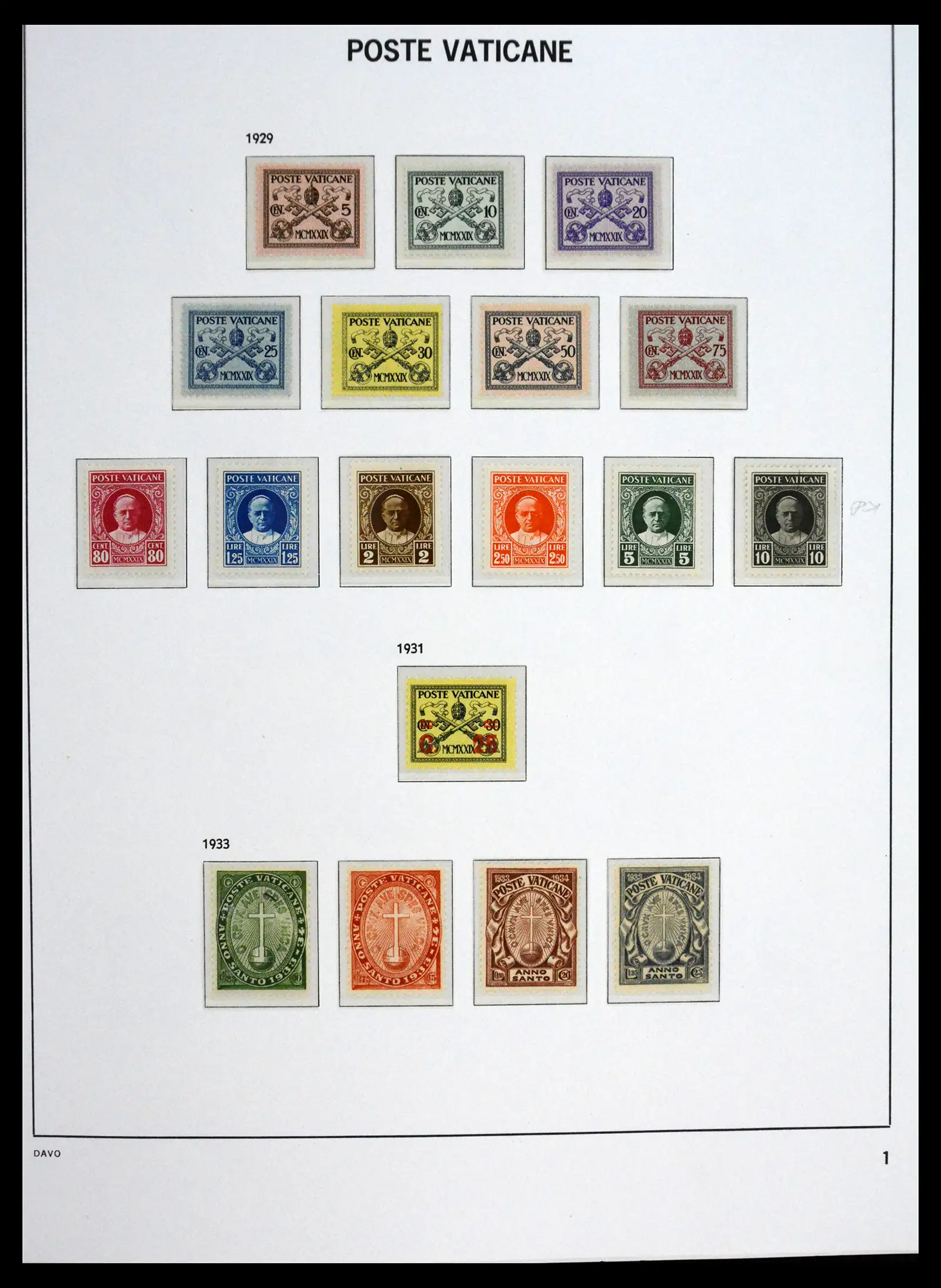 41273 0001 41273 Vaticaan postfris 1929-2020. - Afbeelding 1