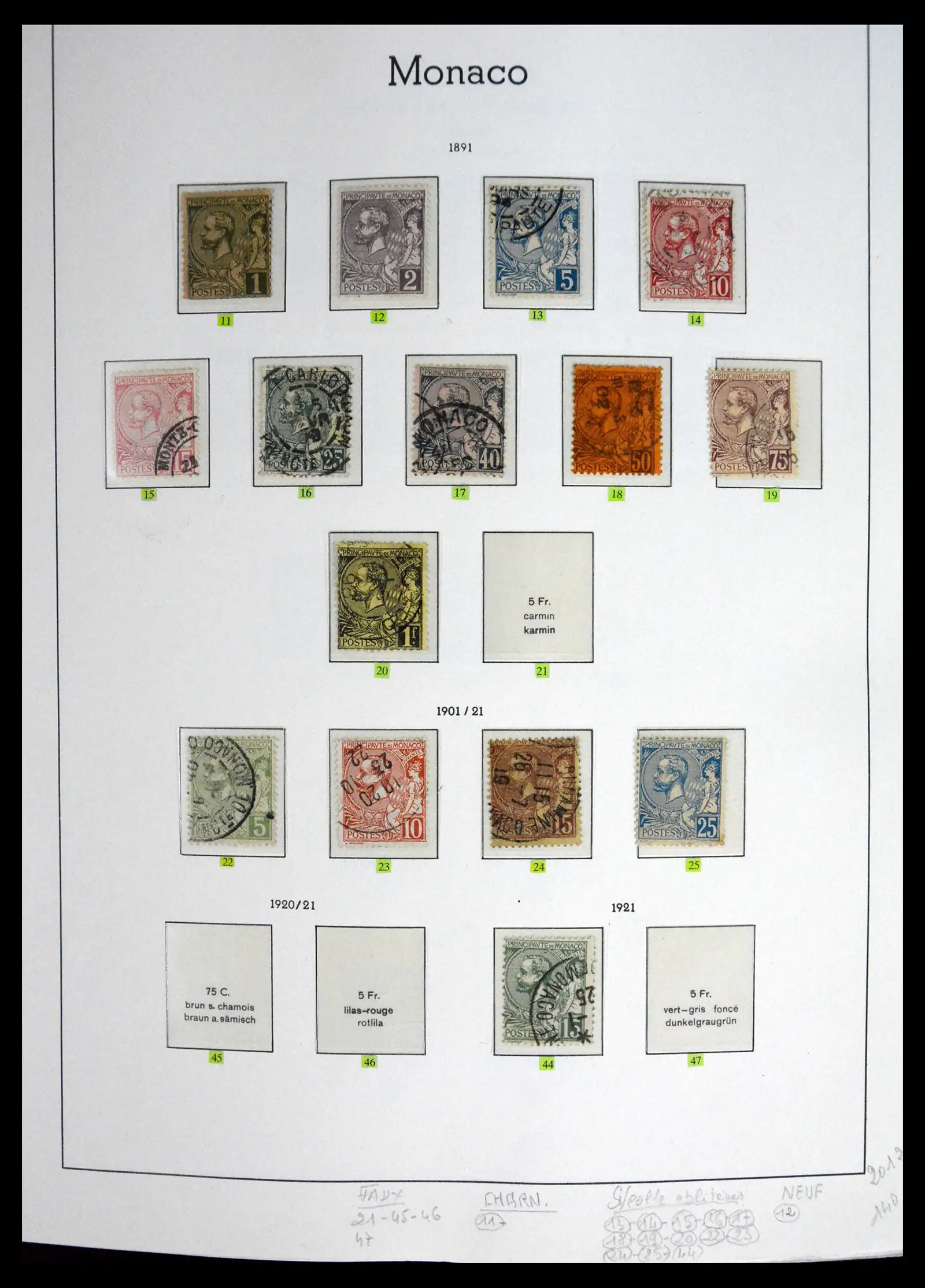 41539 0001 41539 Monaco 1885-1993. - Afbeelding 1