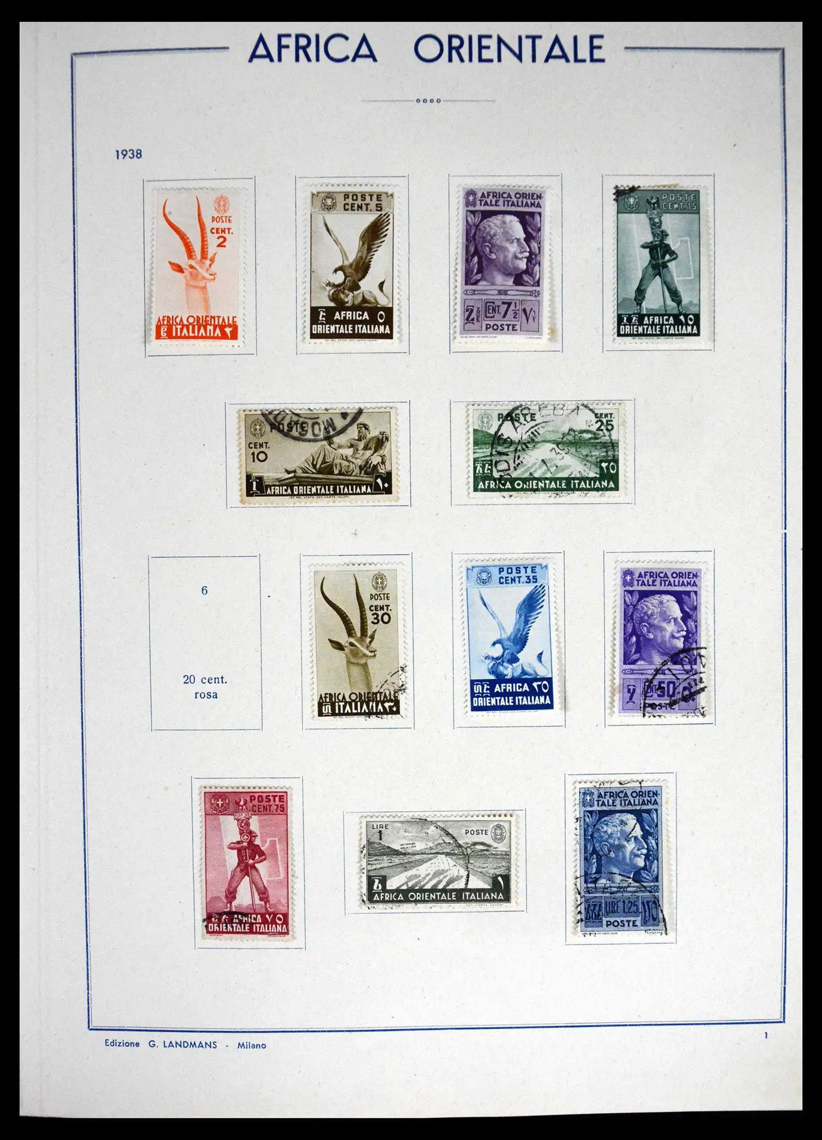 41589 0001 41589 Italiaanse koloniën 1893-1940. - Afbeelding 1