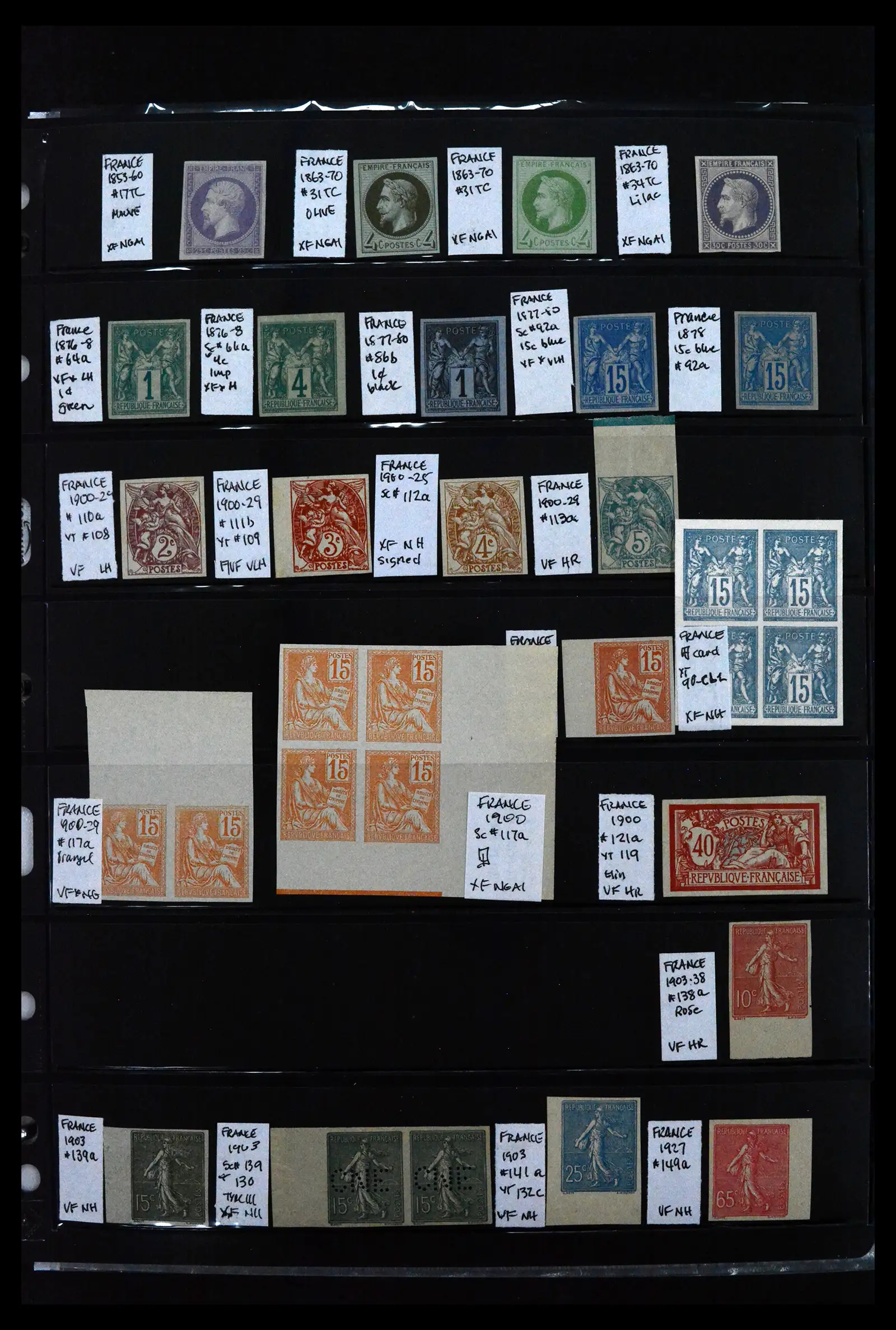 42050 0001 42050 Frankrijk supercollectie ongetand 1853-1997. - Afbeelding 1