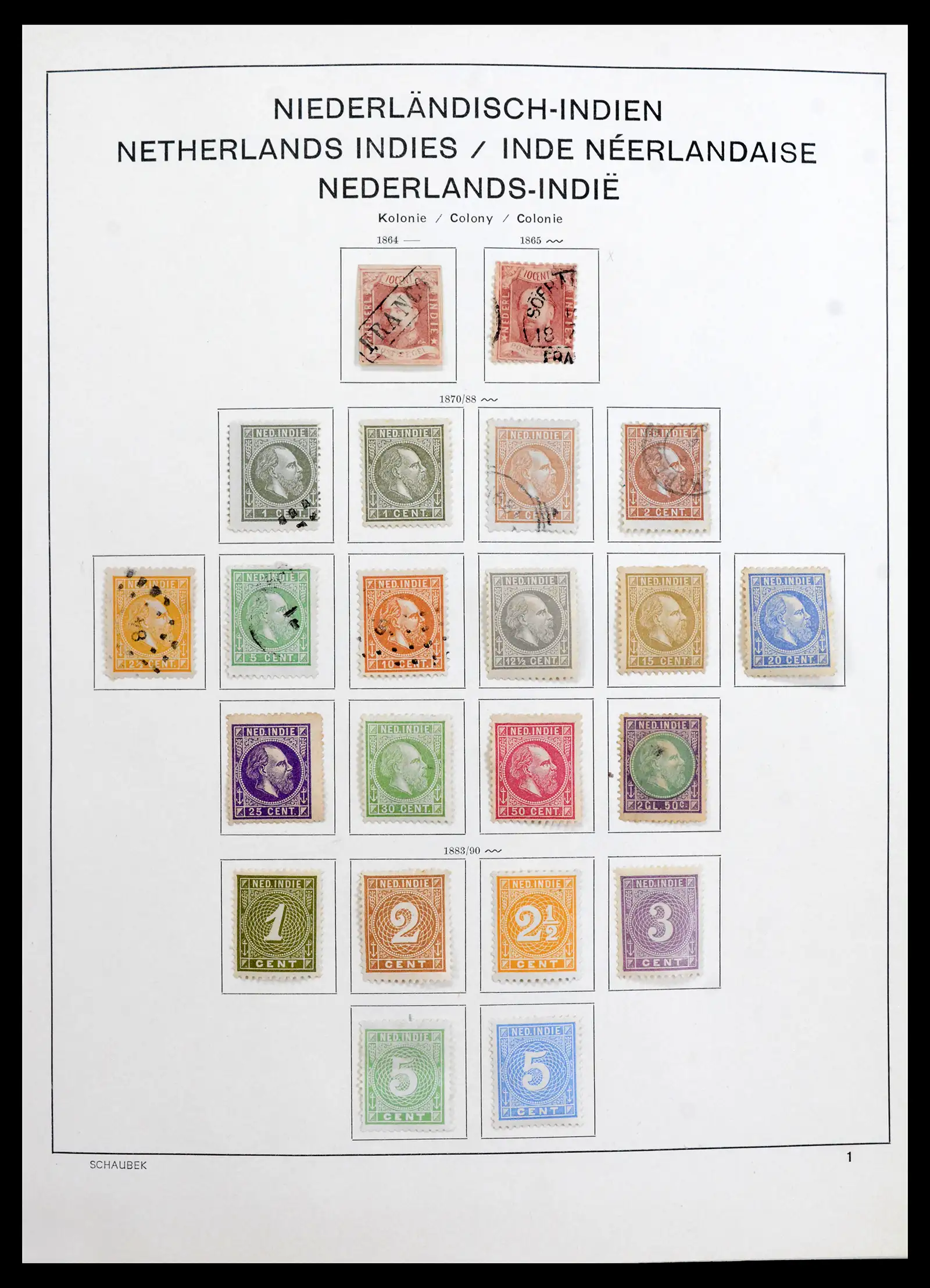 42095 0001 42095 Nederlands Indië 1864-1948. - Afbeelding 1