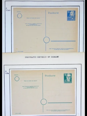 42116 DDR postwaardestukken 1949-1960.