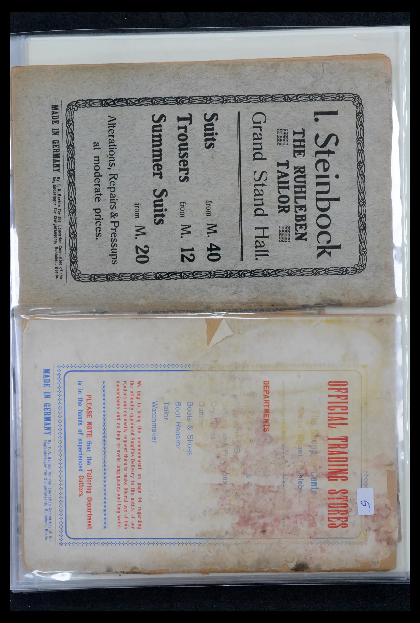 42167 0001 42167 Duitsland Ruhrleben kamppost 1915-1918. - Afbeelding 1
